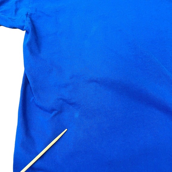 Vintage Diadora Tennis Tee Shirt Blue Medium Flushing Meadow 1992 - Picture 8 of 11